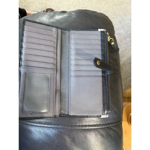 Fossil black and white leather wallet - Picture 3 of 3